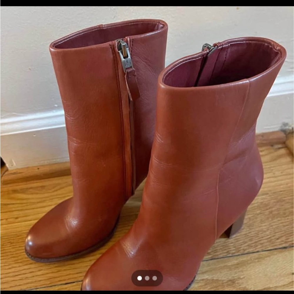 Sam Edelman Tan Leather Ankle Boots